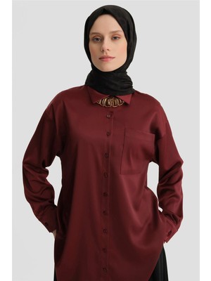 Armine Basic Gömlek 24KD9240 Bordo