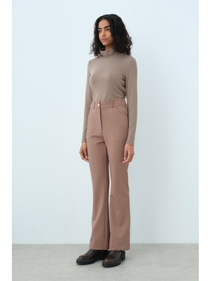 Nihan Ispanyol Paça Pantolon  Vizon