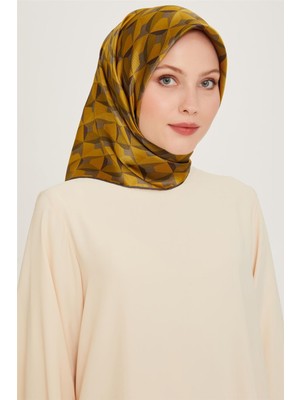 Armine Klasik Desenli Sura Saf İpek Eşarp 9204D 53