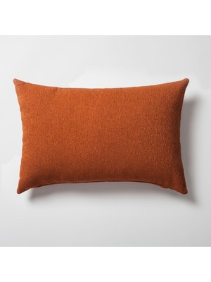 Fineroom Living Julia - Düz Bukle Dokuma Dikdörtgen Kırlent 40  x  60 - Turuncu (Ic Yastık Dahil)