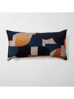 Fineroom Living Otto - Geometrik Desenli Modern 35  x  70 Kırlent - Turuncu (Ic Yastık Dahil)