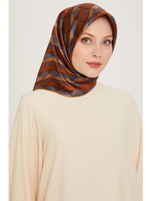 Armine Klasik Desenli Sura Saf İpek Eşarp 9204D 32