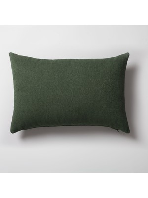 Fineroom Living Julia - Düz Bukle Dokuma Dikdörtgen Kırlent 40  x  60 - Yeşil (Ic Yastık Dahil)