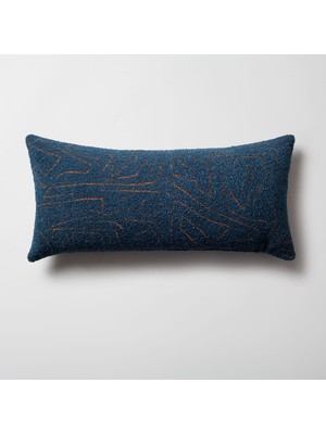 Fineroom Living Amorf - Soyut Desenli 35 x 70 Kırlent - Mavi (Ic Yastık Dahil)