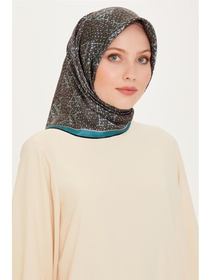 Armine Monogram Desenli Sura Saf İpek Eşarp 9228D 04