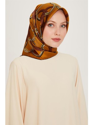 Armine Klasik Desenli Sura Saf İpek Eşarp 9203D 53