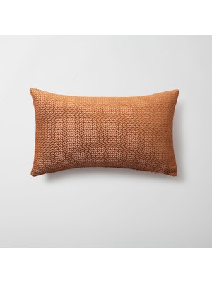 Fineroom Living Arte - Geometrik Desenli 30  x  50 Kırlent - Turuncu (Ic Yastık Dahil)