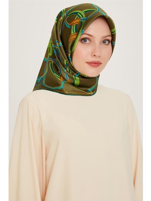 Armine Klasik Desenli Sura Saf İpek Eşarp 9203D 04