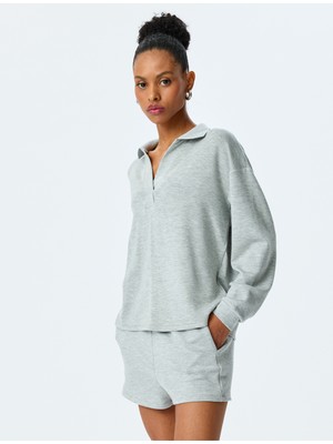 Koton Beli Bağlamalı Cep Detaylı Modal Kumaş Viskon Oversize Mini Şort