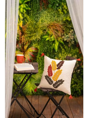 Felluci Textile Punch Nakışlı Kırlent Başak 43x43 2Adet