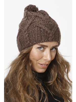 FLORİ Ponponlu Triko Örgü Detay Bere