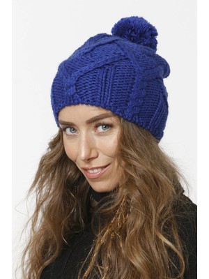 FLORİ Ponponlu Triko Örgü Detay Bere