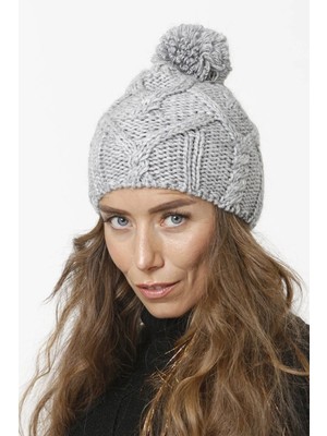 FLORİ Ponponlu Triko Örgü Detay Bere