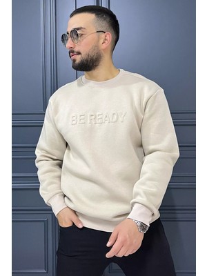 Mishar İtalia Kabartma Yazılı Bisiklet Yaka Erkek Sweatshirt