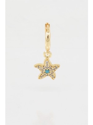 By Zeyna Aksesuar Kadın Kendi Tarzını Oluştur Zirkon Taşlı Yıldız Figürlü 1 Adet Küpe