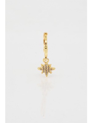 By Zeyna Aksesuar Kadın Kendi Tarzını Oluştur Zirkon Taşlı Kuzey Yıldızı Figürlü 1 Adet Küpe