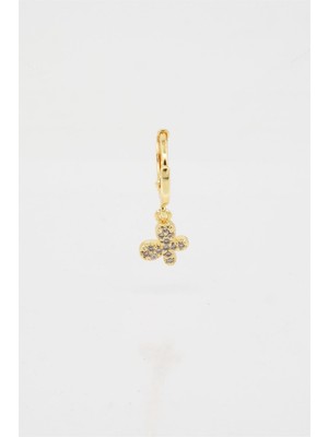 By Zeyna Aksesuar Kadın Kendi Tarzını Oluştur Zirkon Taşlı Kelebek Figürlü 1 Adet Küpe