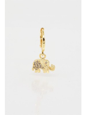By Zeyna Aksesuar Kadın Kendi Tarzını Oluştur Zirkon Taşlı Fil Figürlü 1 Adet Küpe