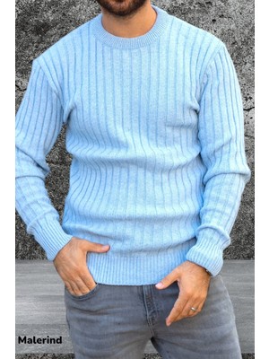 BirbeyStore Erkek Triko Kazak Bisiklet Yaka Rahat Kalıp