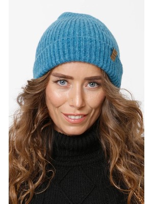 Tiftik Katlamalı Yıkamalı Triko Örgü Bere