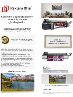 Reklam Ofisi Italya Fedaia Gölü, Dağ Manzaralı Modern Premium Kanvas Tablo