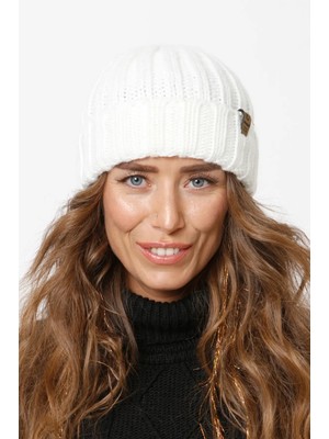 Tiftik Katlamalı Yıkamalı Triko Örgü Bere