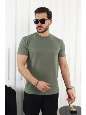 Comstar Şerit Detaylı Baskılı T-Shirt