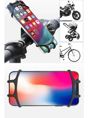 Techno Station Universal Motorsiklet & Bisiklet Telefon Tutucu Portatif Sağlam