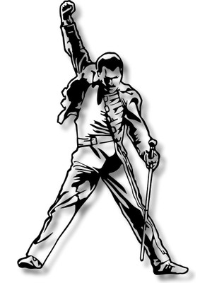 Artera Design Dekoratif Metal Sanatı Freddie Mercury Metal Duvar Tablosu Sanat