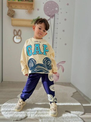 Sacro Kids Disney Baskılı Eşofman-Sweatshirt 2 Iplik Mevsimlik Erkek Çocuk Takım