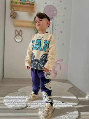 Sacro Kids Disney Baskılı Eşofman-Sweatshirt 2 Iplik Mevsimlik Erkek Çocuk Takım