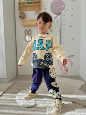 Sacro Kids Disney Baskılı Eşofman-Sweatshirt 2 Iplik Mevsimlik Erkek Çocuk Takım