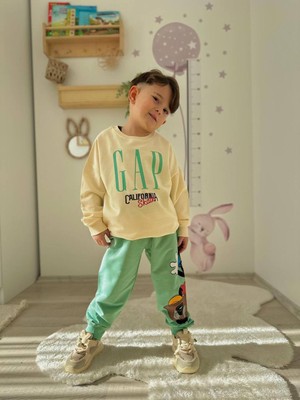 Sacro Kids Kalifornia Baskılı Eşofman-Sweatshirt 2 Iplik Mevsimlik Erkek Çocuk Takım