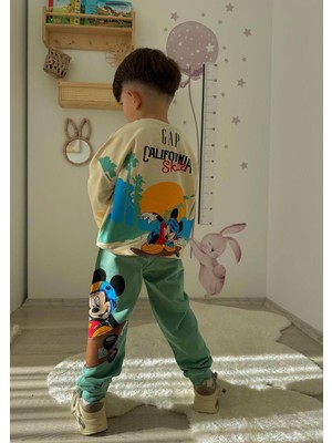 Sacro Kids Kalifornia Baskılı Eşofman-Sweatshirt 2 Iplik Mevsimlik Erkek Çocuk Takım