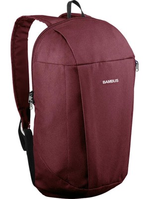 Bambus Home Outdoor Spor Sırt Çantası Bordo Kumaş Günlük Kullanım İçin 12 L Kapasite