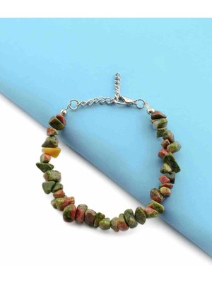 Doğal Taş Dünyası Sertifikalı Unakit Doğal Taş Bileklik Aaa Kalite  Doğal Taş