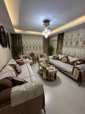 Tekstilsa Yeni Moda Lüks Kadife Süngerli Koltuk Çekyat Örtüsü (12 Parça Takım 3,3,1,1) Açık Gri Rengi