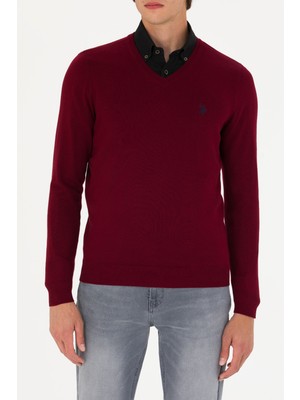 U.S. Polo Assn. Erkek Bordo Kazak /Triko 50275819-VR014