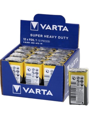 Dorasan Varta 9 Volt Pil E 12PCS