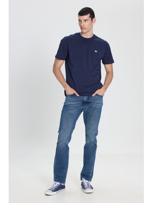 Rider Slim Fit Dar Kesim Normal Bel Dar Paça Mavi Jean Denim Pantolon