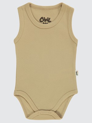 Civil Baby Bebek Çıtçıtlı Badi 0-1 Ay Sütlü Kahve