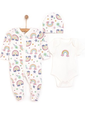 Hellobaby Kız Tulum-Body-Şapka Kız Bebek