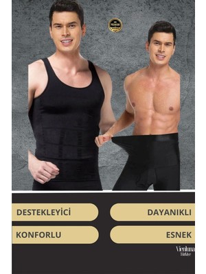 Vienluna Deluxe Seri Toparlayıcı Basen Bel Göbek Düzleştirici Erkek Duble Boxer Korse