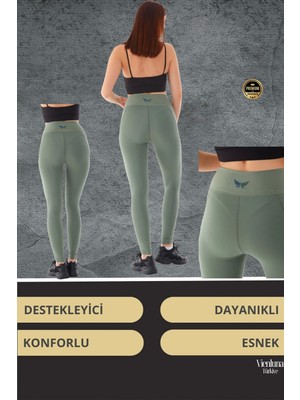 Vienluna Yeni Sezon Yüksek Bel Sıkı Dokuma Tayt Cepli  Iç Göstermez Yoga Fitness Gym Training Antrenman Taytı