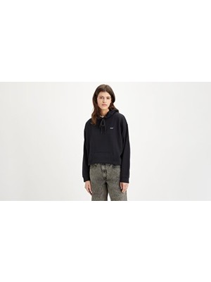 Levi's Kadın Kapüşonlu Siyah Sweatshirt - 001TZ-0000