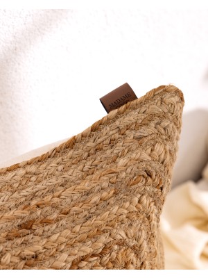 Madame Coco Orsay Pamuklu Kırlent Kılıfı - Naturel - 50x50 cm