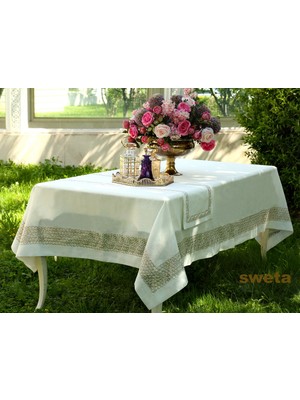 Viyana Model Fransız Güpürlü Masa Örtüsü 1 Adet