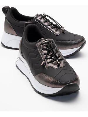 Ccway Bağcıklı Kadın Günlük Ayakkabı Platin Beyaz