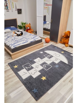 Veja Home Kids Seksek Çocuk Odası Halısı Yumuşak Antialerjik Tozumaz Bebek Odası Halısı Kds-01