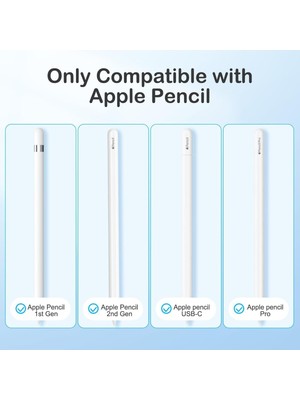 Apple Pencil 2./1. Nesil ve Apple Pencil Pro/usb-C Ile Uyumlu Dayanıklı 6 Adet  Yedek Ucu